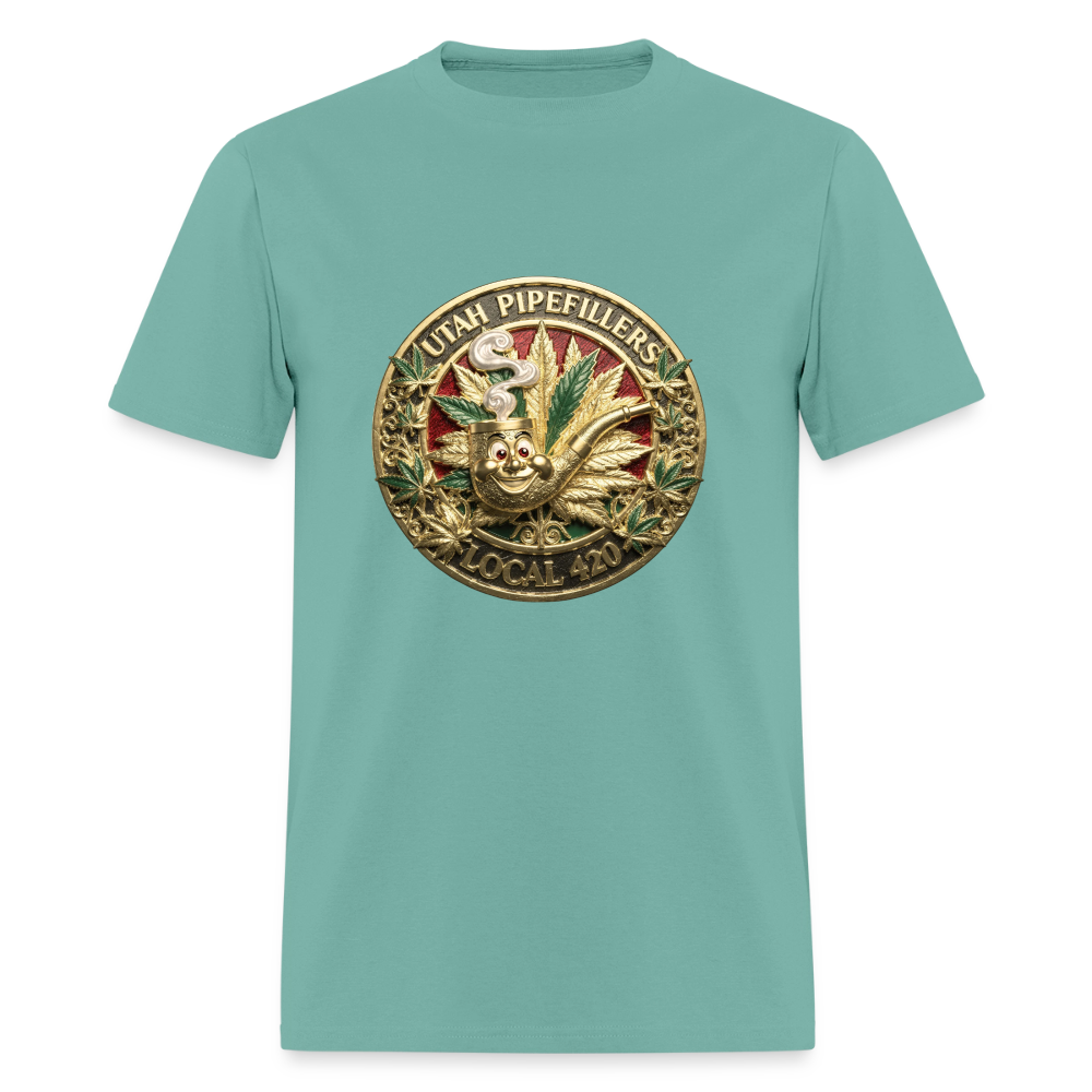 UTAH PIPEFILLERS LOCAL 420 Men's T-Shirt - aquatic