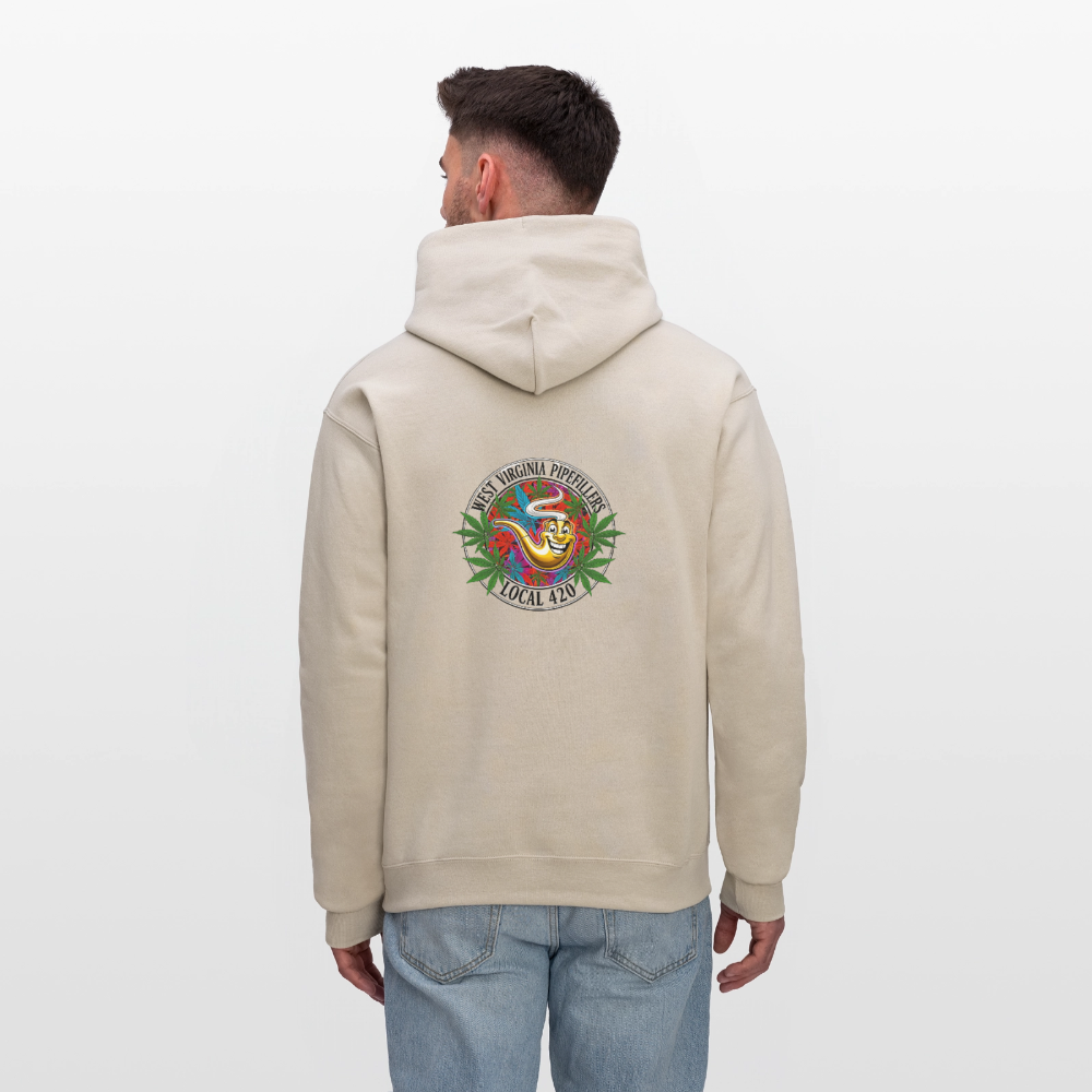WEST VIRGINIA PIPEFILLERS LOCAL 420 F/B DESIGN  Men's  Hoodie - Sand