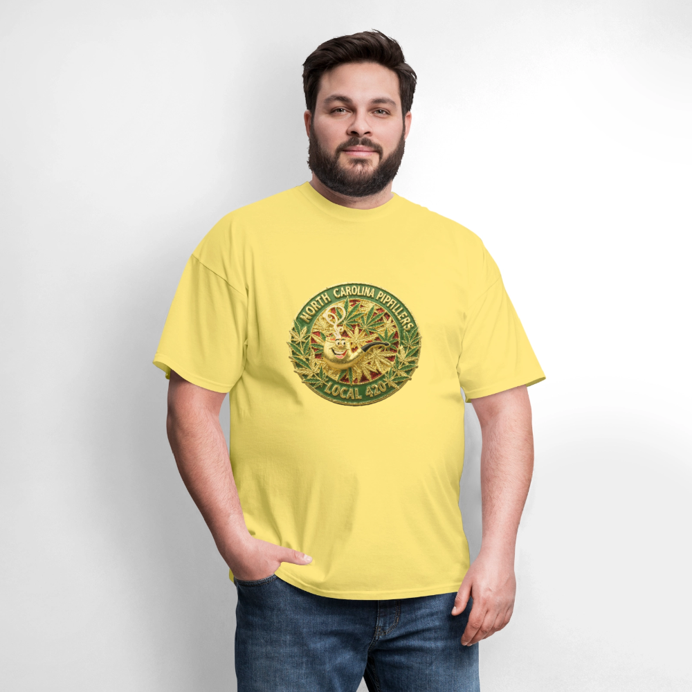 NORTH CAROLINA  PIPEFILLERS LOCAL 420 Men's T-Shirt - cornsilk