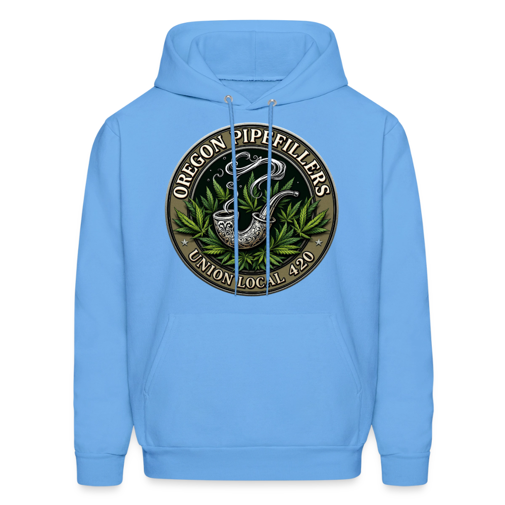 OREGON PIPEFILLERS LOCAL 420 2 EMBLEM Men's Hoodie - carolina blue