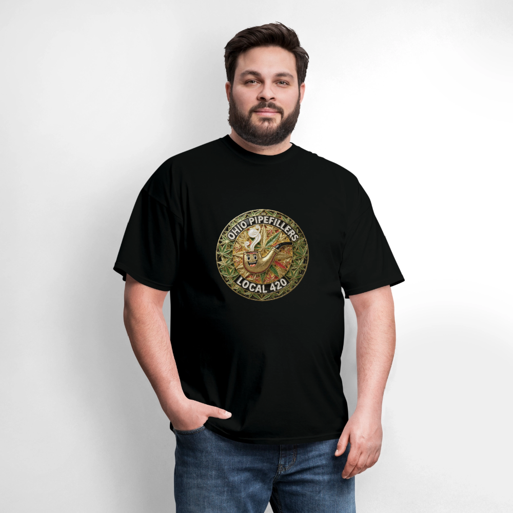 OHIO PIPEFILLERS LOCAL 420  F/B DESIGNS Men's T-Shirt - black