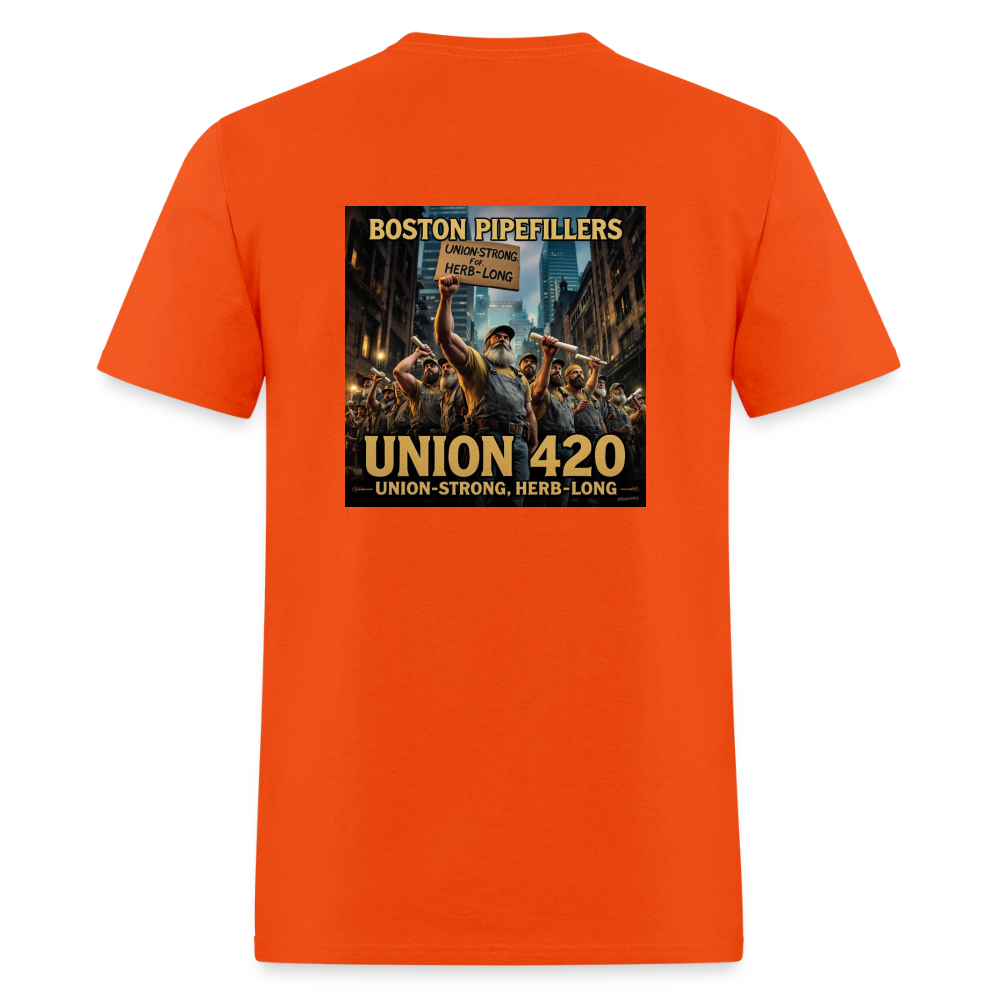 NEW ENGLAND PIPEFILLERS UNION 420 Men's T-Shirt - orange