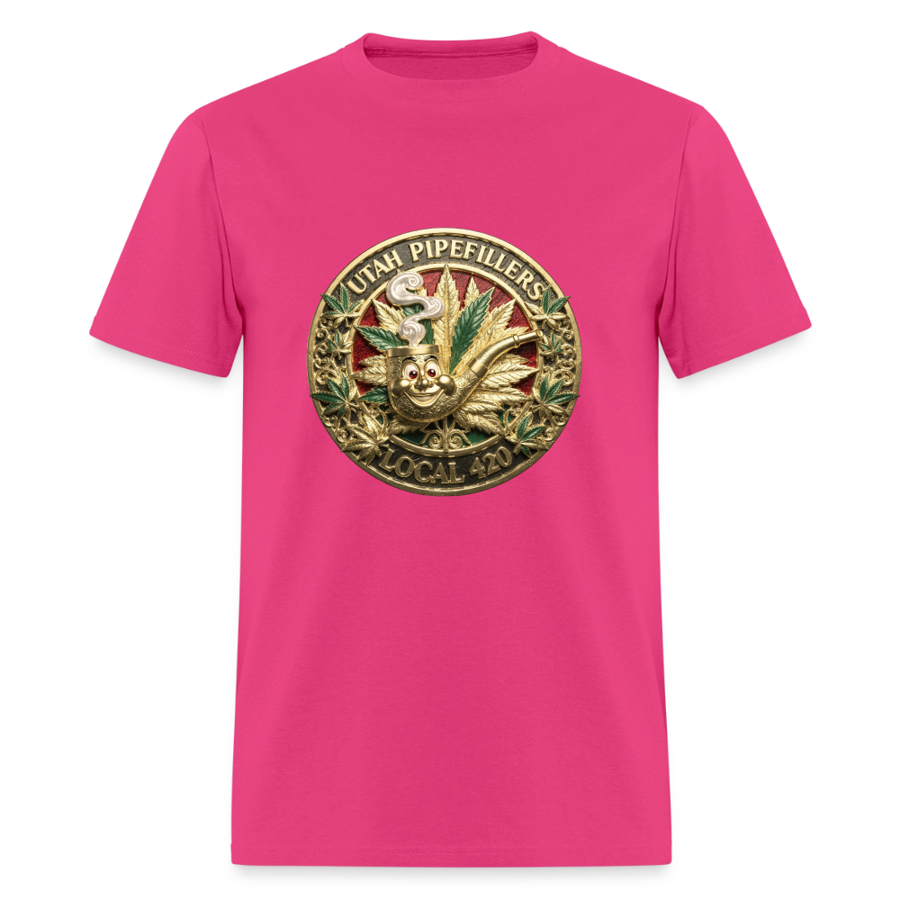 UTAH PIPEFILLERS LOCAL 420 Men's T-Shirt - fuchsia