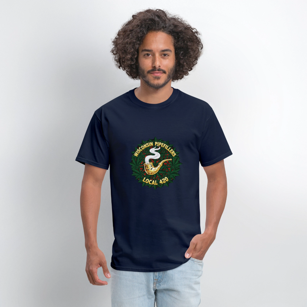 WISCONSIN PIPEFILLERS LOCAL 420 Men's T-Shirt - navy