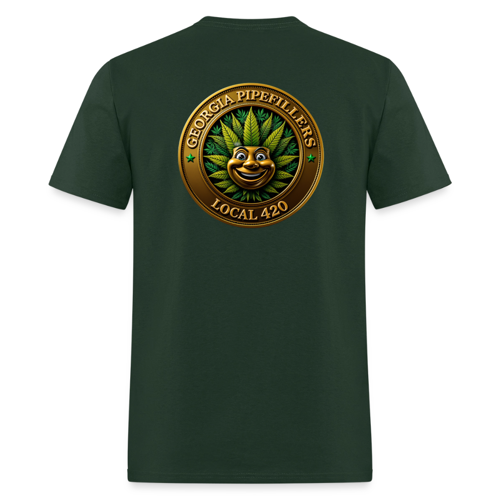GEORGIA PIPEFILLERS LOCAL 420 F/B DESIGN  Men's T-Shirt - forest green