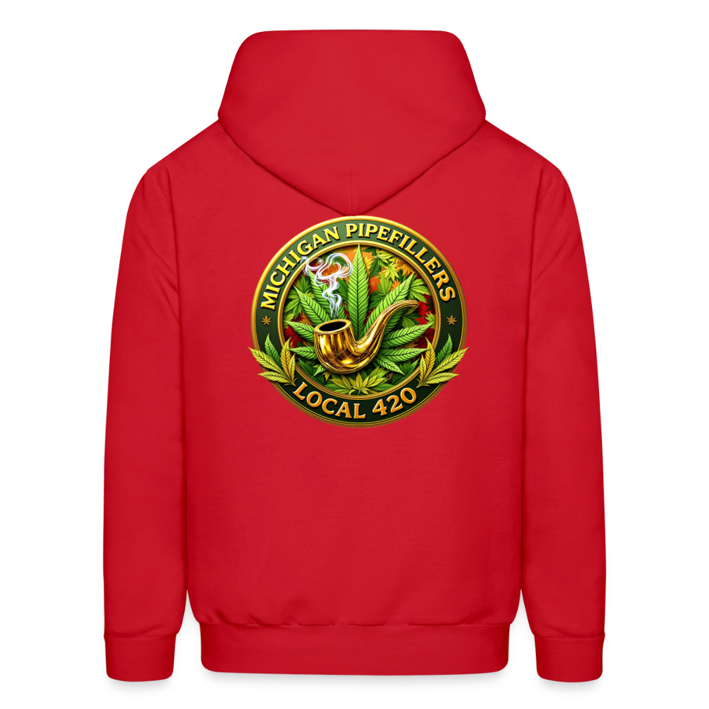 MICHIGAN PIPEFILLERS LOCAL 420 F/B DESIGN Men's Hoodie - red