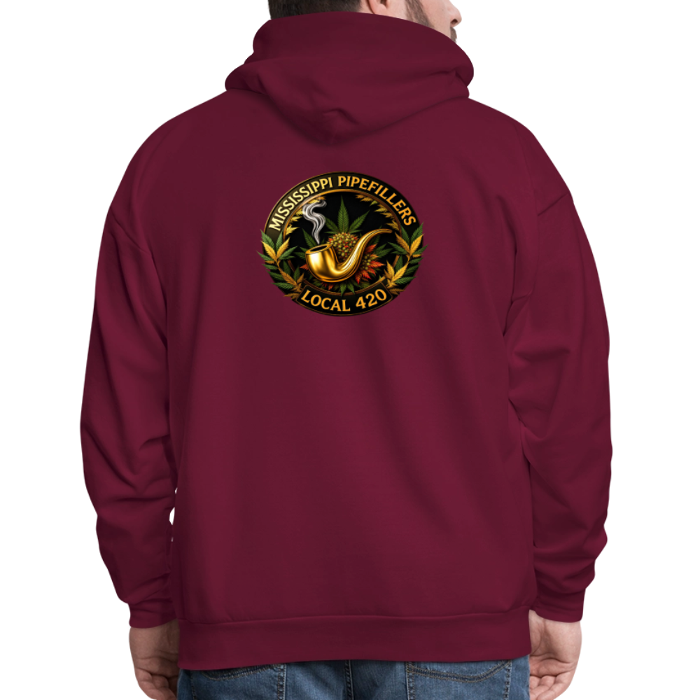 MISSISSIPPI PIPEFILLERS LOCAL 420 Men's Hoodie - burgundy