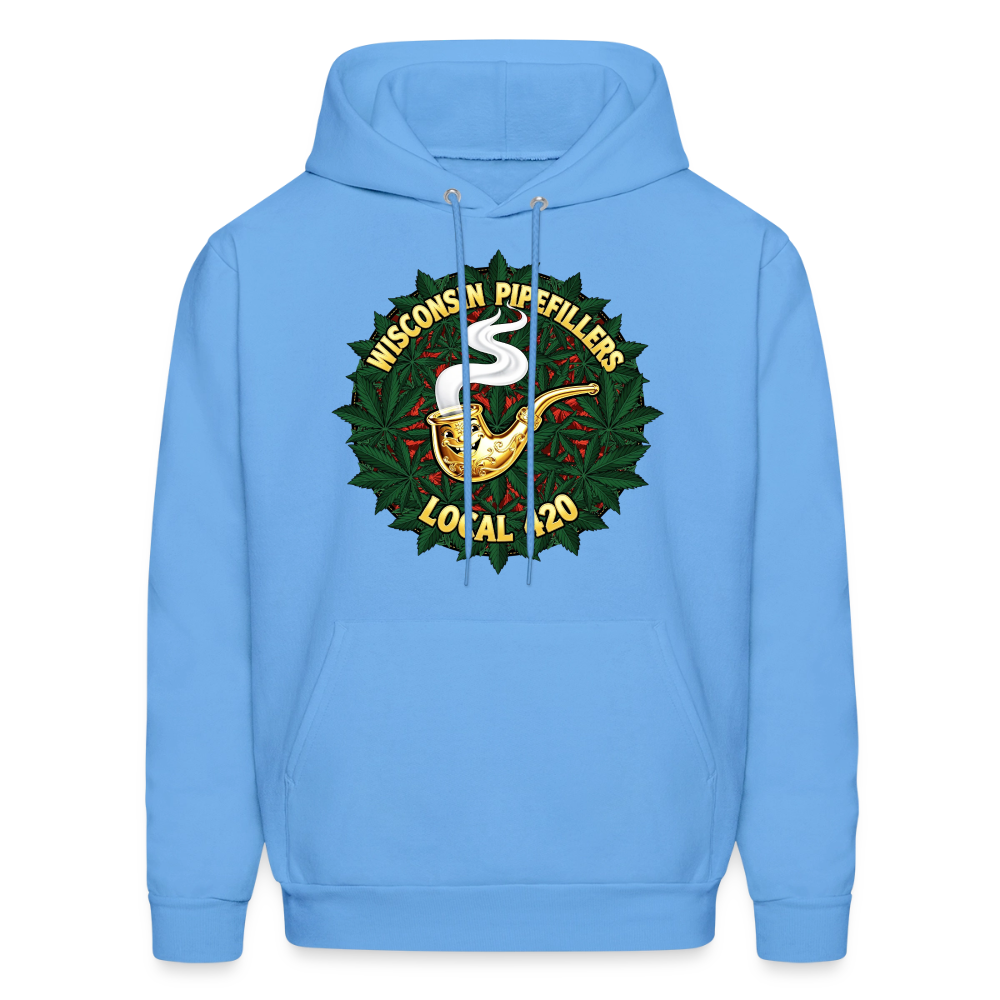 WISCONSIN PIPEFILLERS LOCAL 420 Men's Hoodie - carolina blue