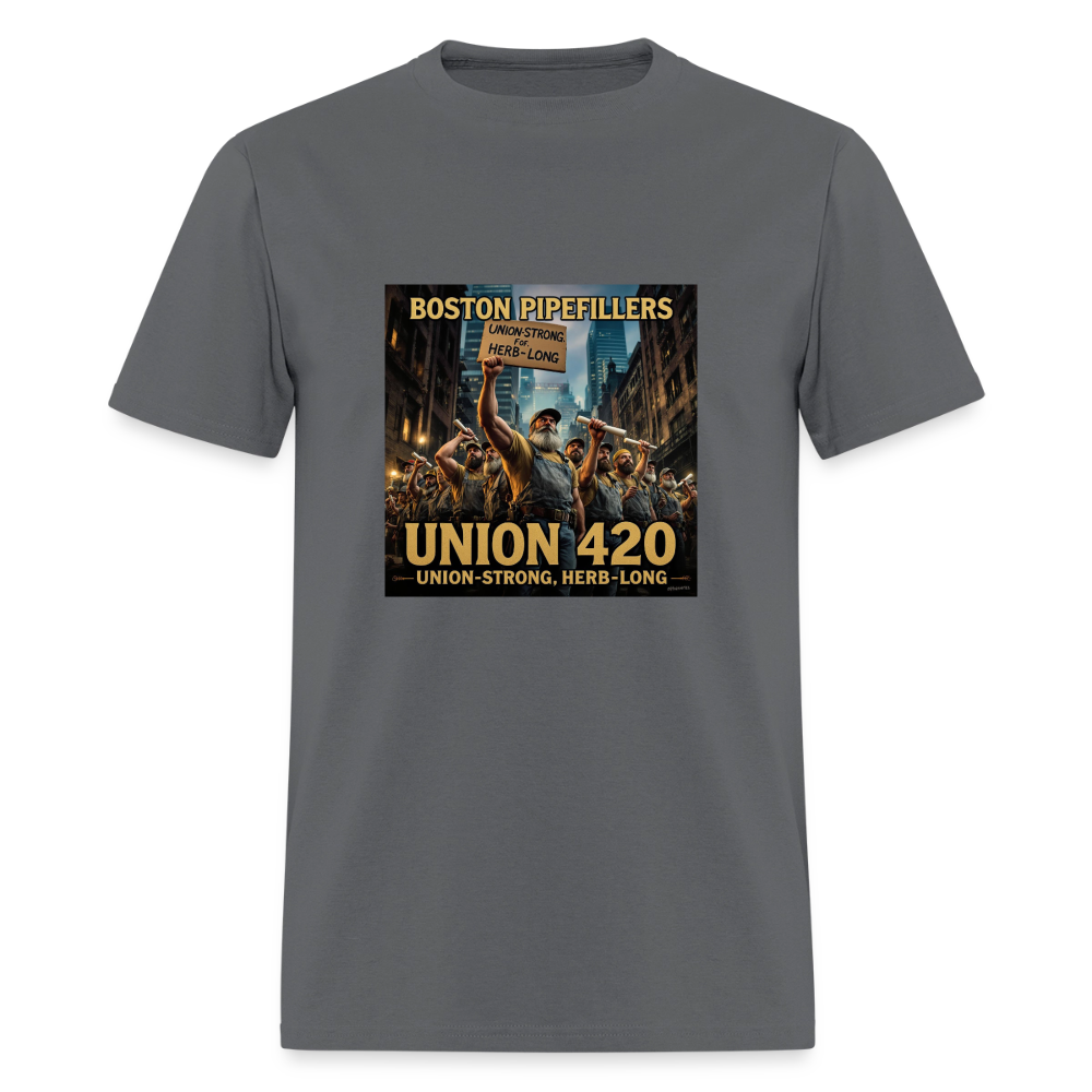 NEW ENGLAND PIPEFILLERS UNION 420 Men's T-Shirt - charcoal