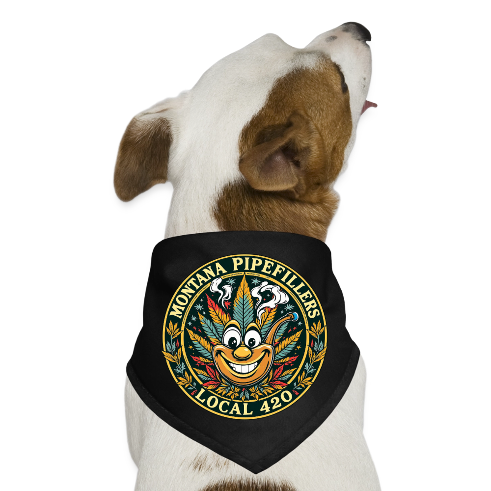 MONTANA PIPEFILLERS LOCAL 420 Dog Bandana - black