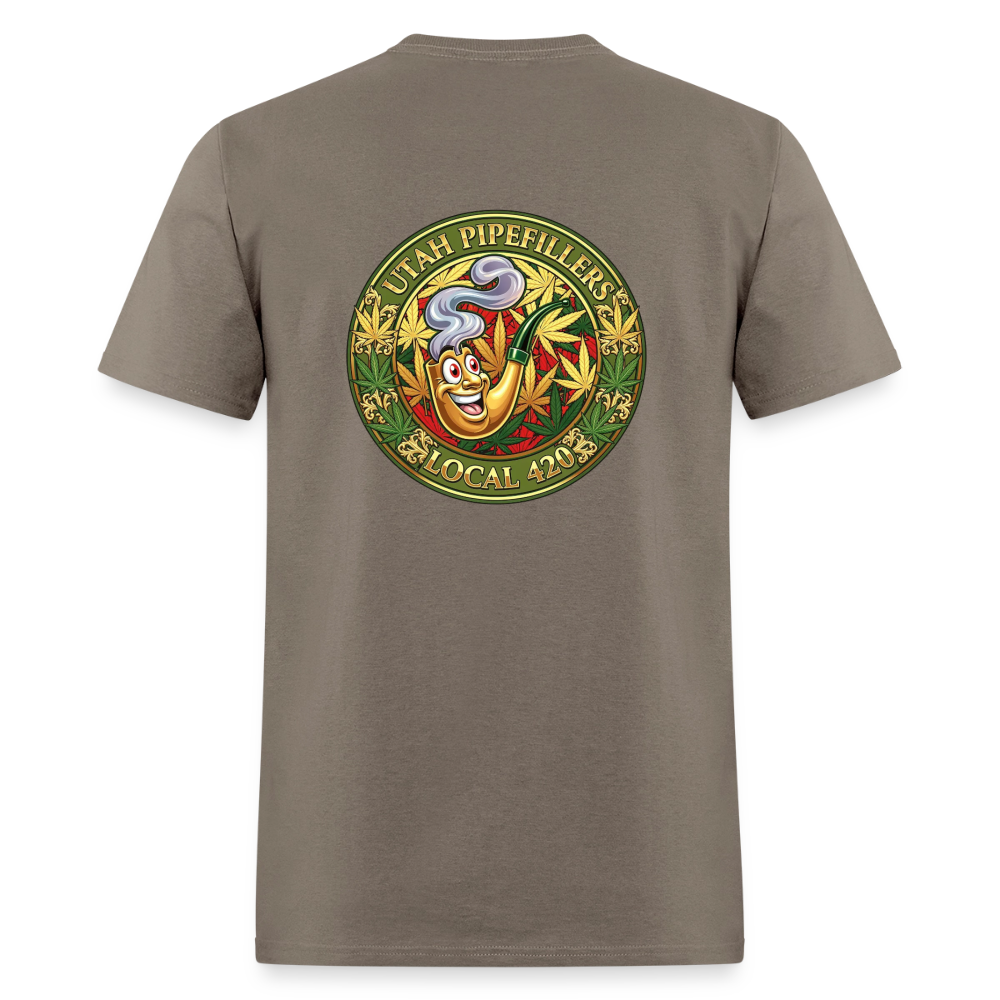 UTAH PIPEFILLERS LOCAL 420 F/B DESIGN Men's T-Shirt - safari