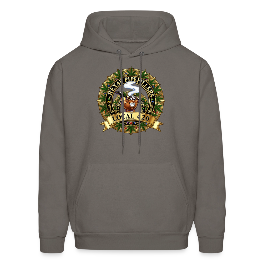 TEXAS PIPEFILLERS LOCAL 420 F/B DESIGN Men's Hoodie - asphalt gray