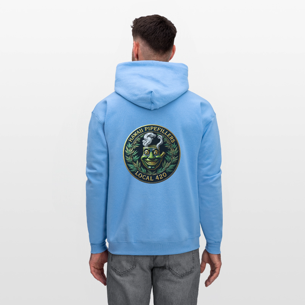 HAWAII PIPEFILLERS LOCAL 420 F/B DESIGN Men's Hoodie - carolina blue