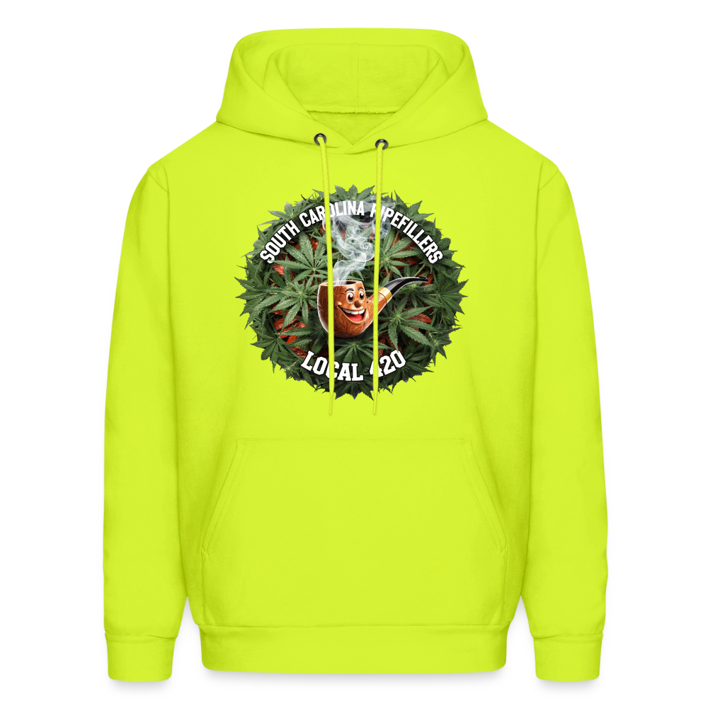 SOUTH CAROLINA PIPEFILLERS LOCAL 420 F/B DESIGN Men's Hoodie - safety green