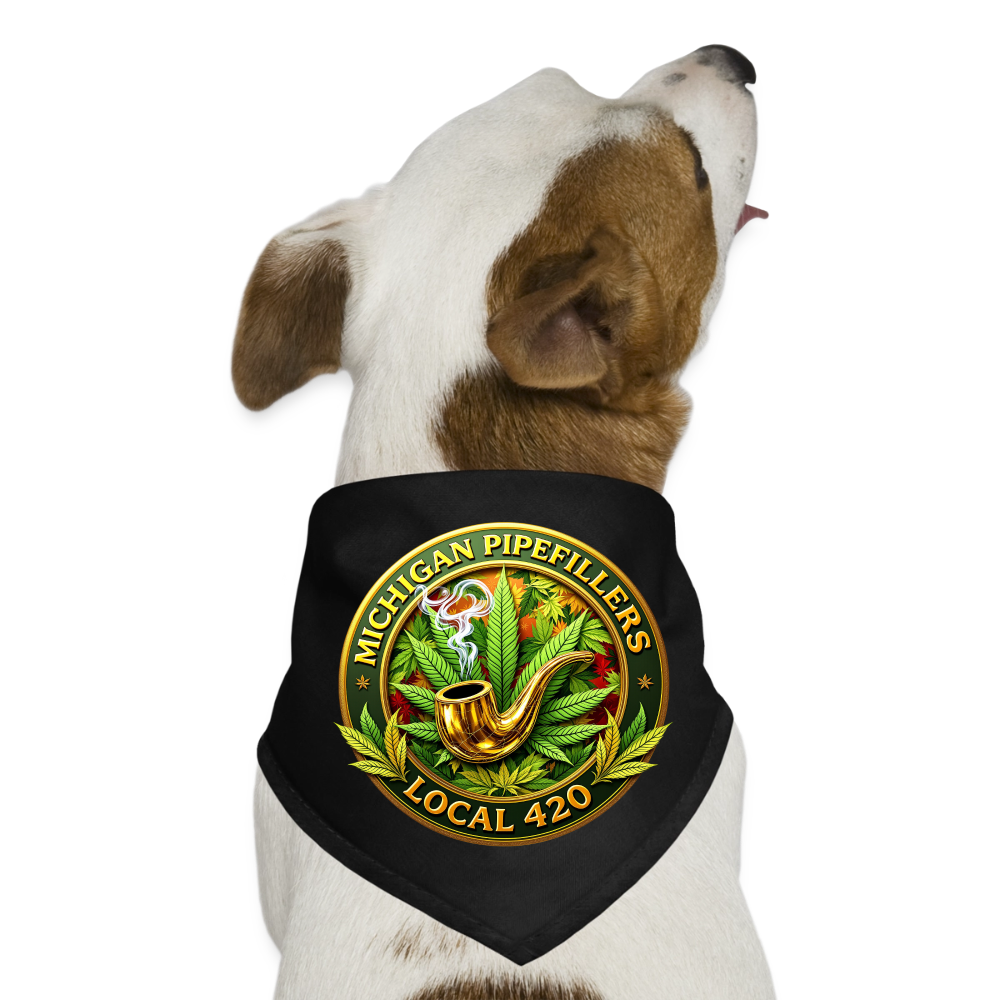 MICHIGAN PIPEFILLERS LOCAL 420 Dog Bandana - black