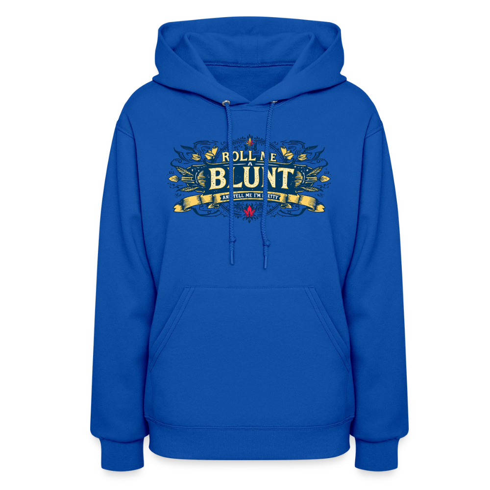 ROLL ME A BLUNT F/B DESIGNS Women's Hoodie - royal blue