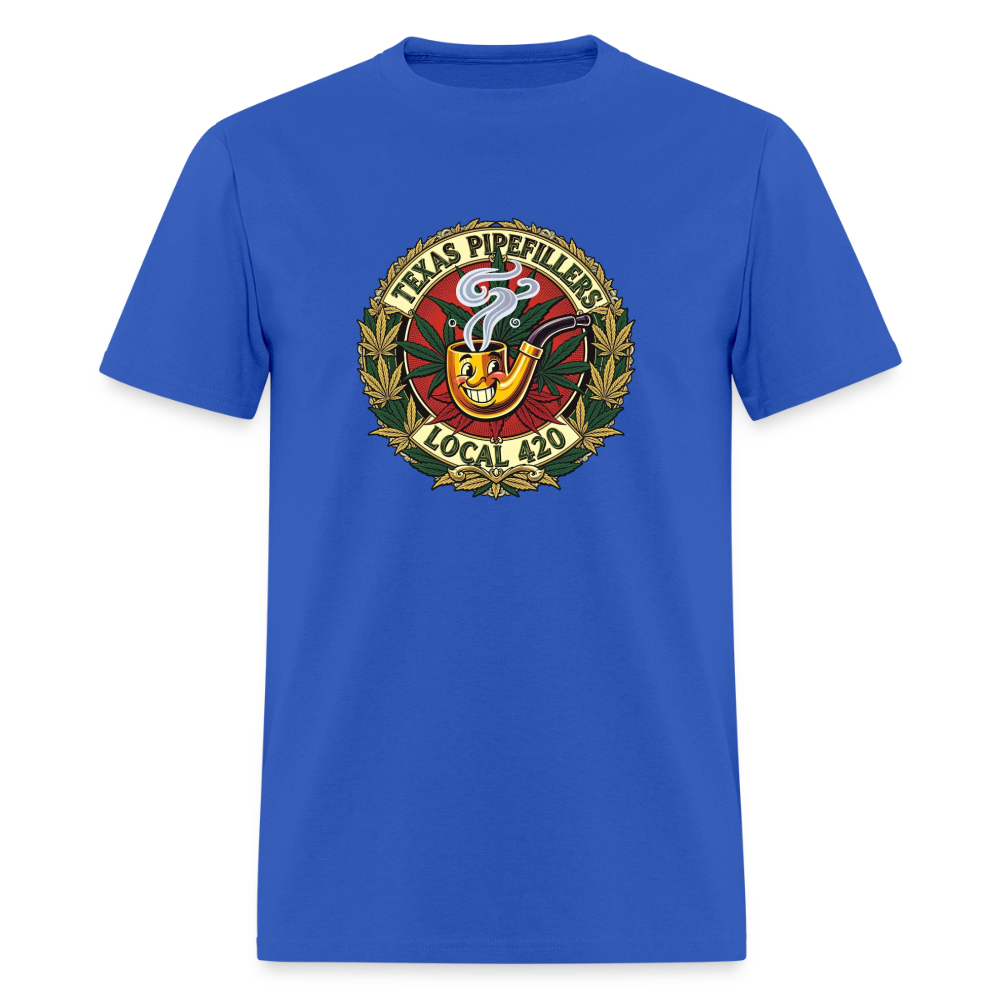 TEXAS PIPEFILLERS LOCAL 420 F.B DESIGN Men's T-Shirt - royal blue