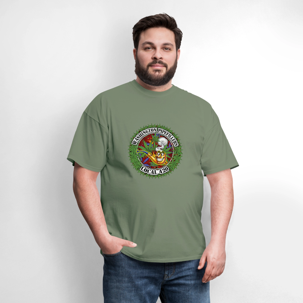 WASHINGTON PIPEFILLERS LOCAL 420 Men's T-Shirt - military green