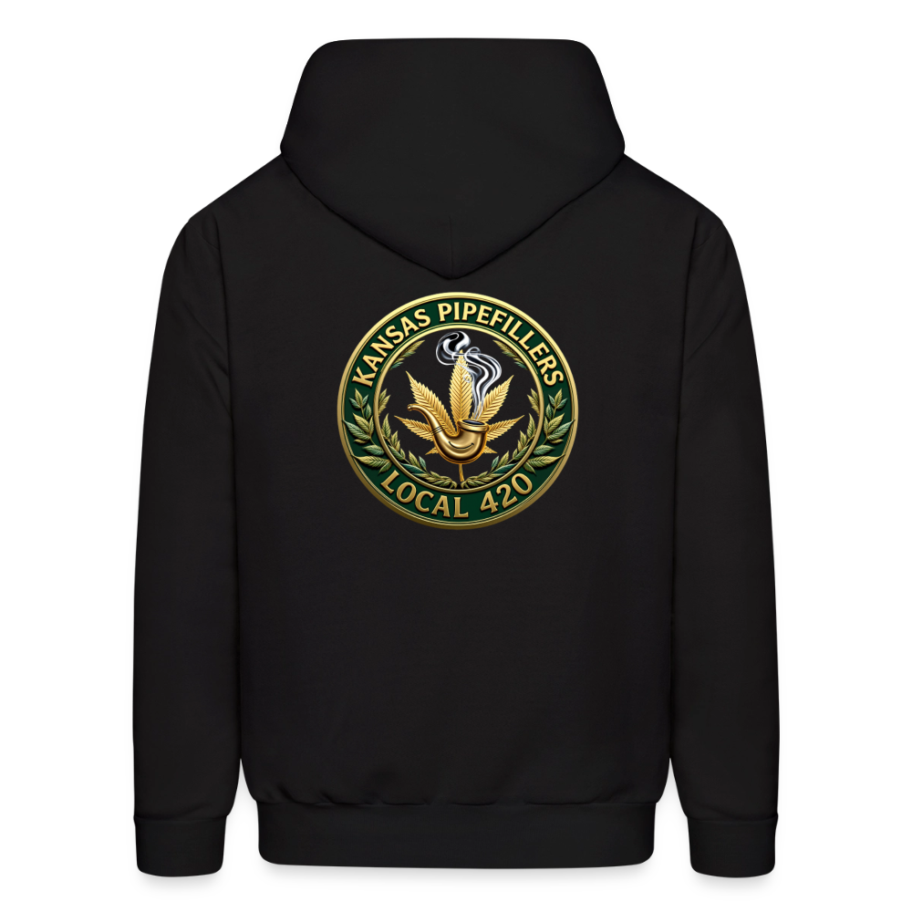 KANSAS PIPEFILLERS LOCAL 420 F/B DESIGNS Men's Hoodie - black