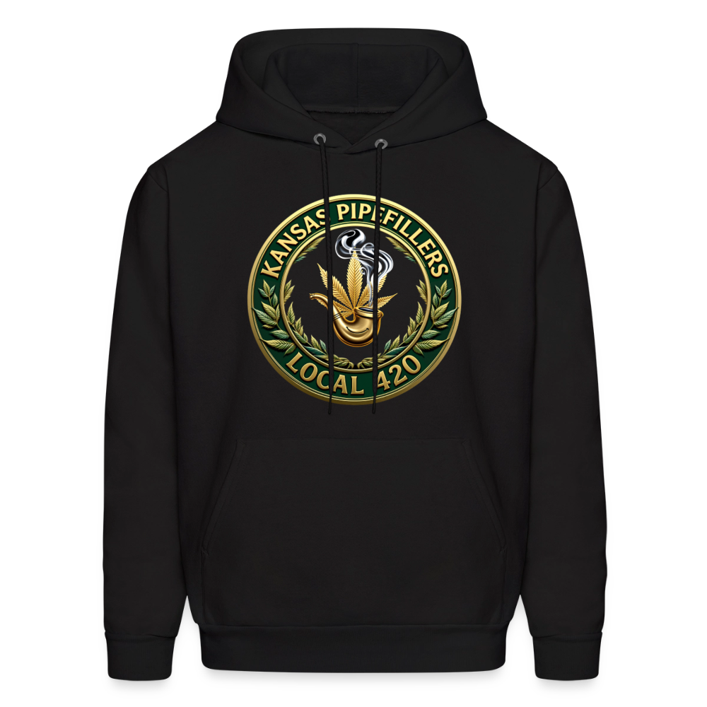 KANSAS PIPEFILLERS LOCAL 420 F/B DESIGNS Men's Hoodie - black