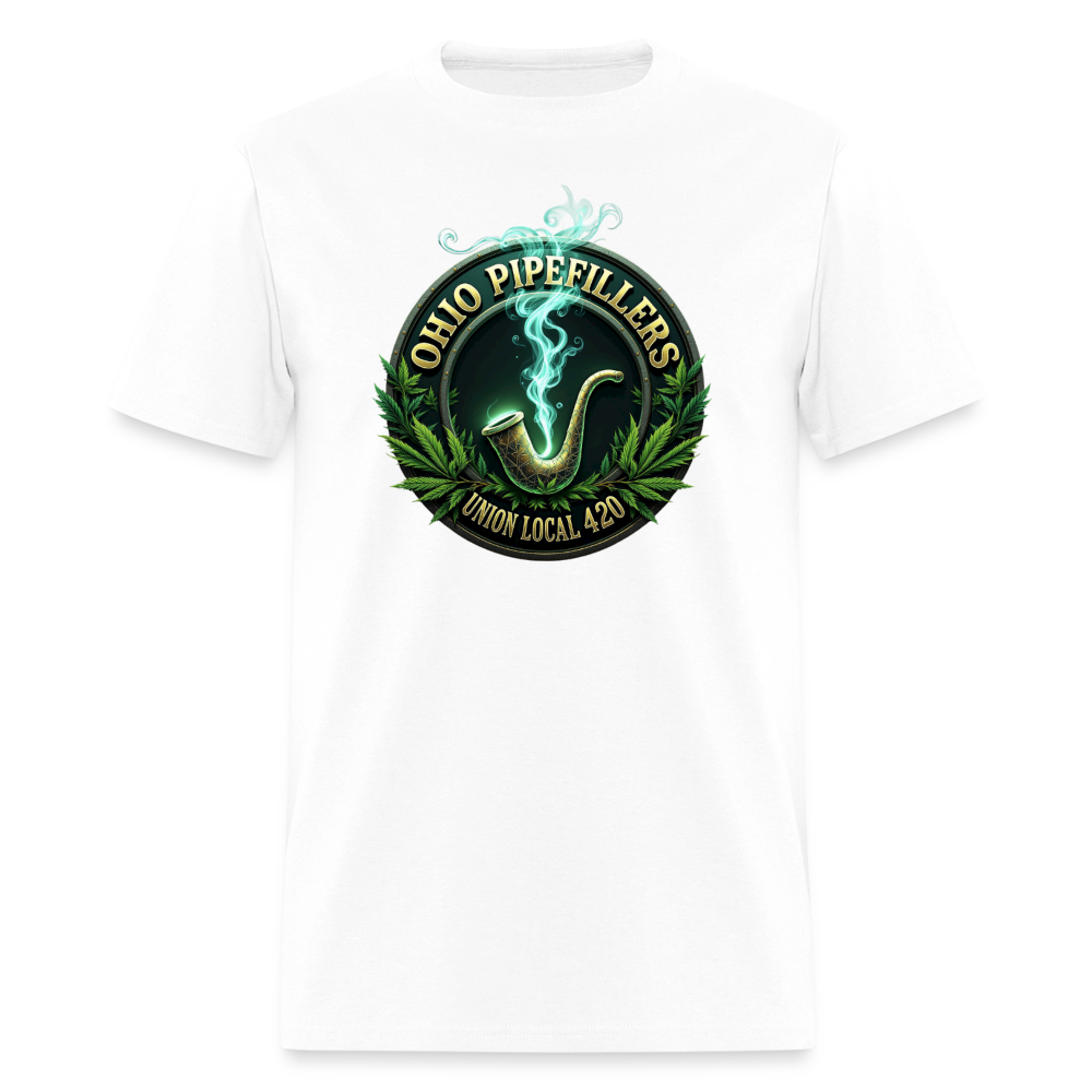 OHIO PIPEFILLERS UNION LOCAL 420 F/B DESIGNS Men's T-Shirt - white