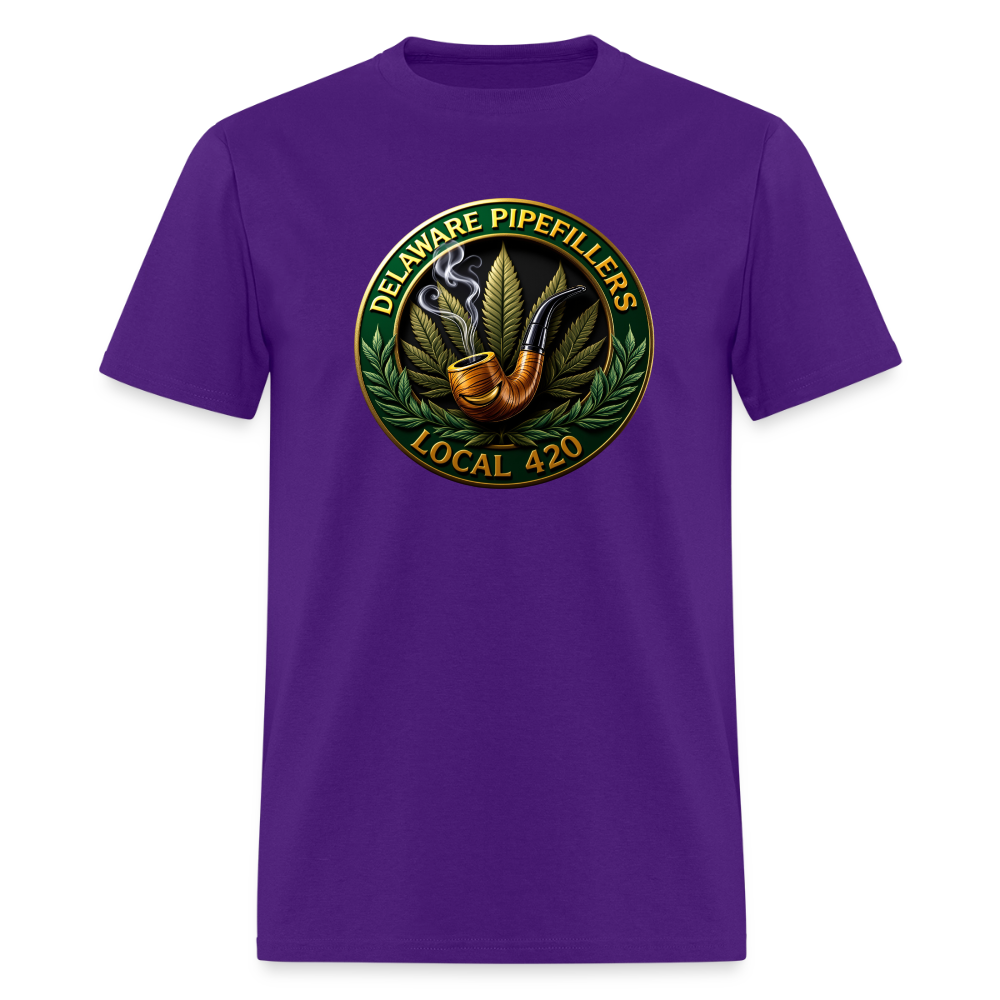 DELAWARE  PIPEFILLERS LOCAL 420 F/B DESIGN Men's T-Shirt - purple