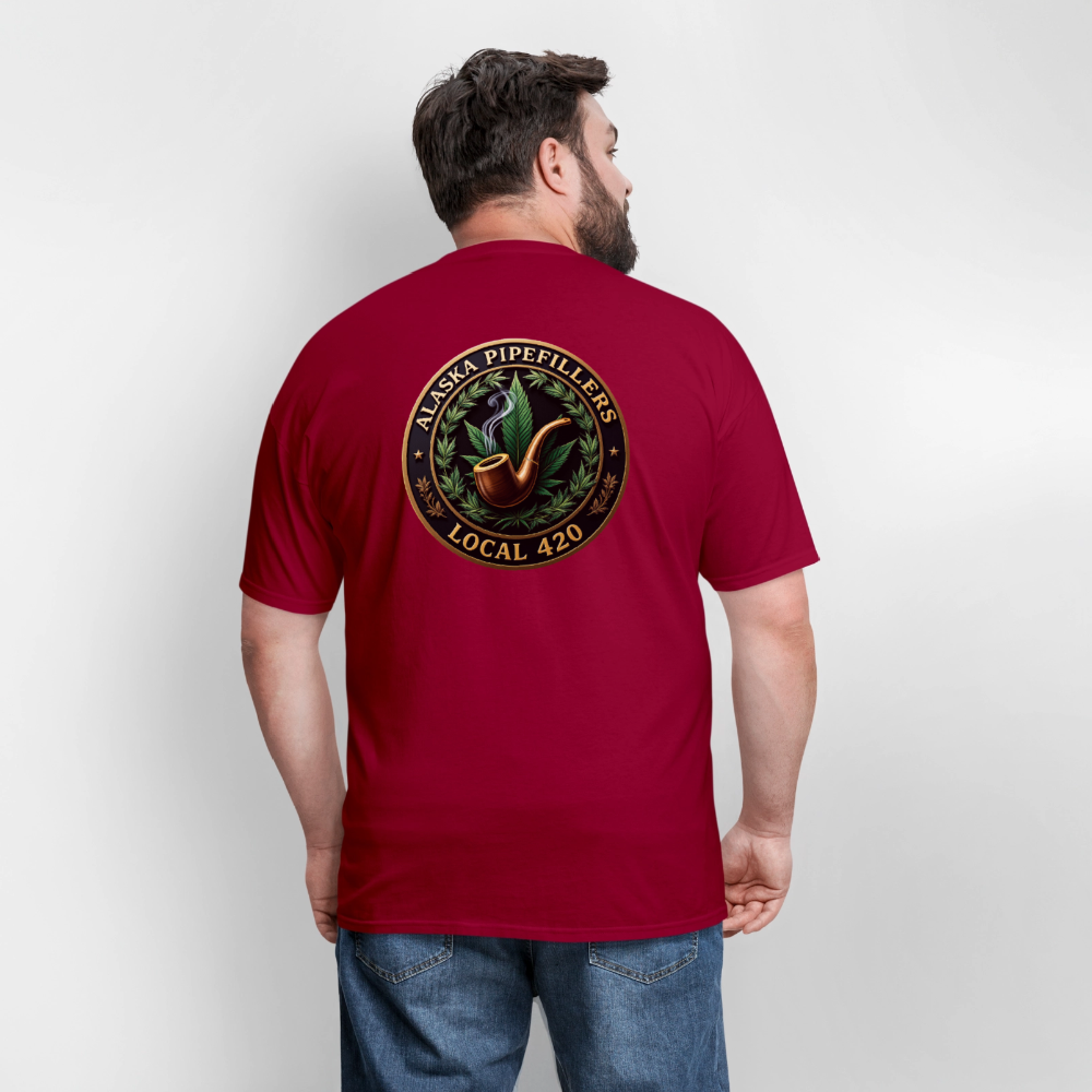 ALASKA PIPEFILLERS LOCAL 420 F/B DESIGN Men's T-Shirt - true red