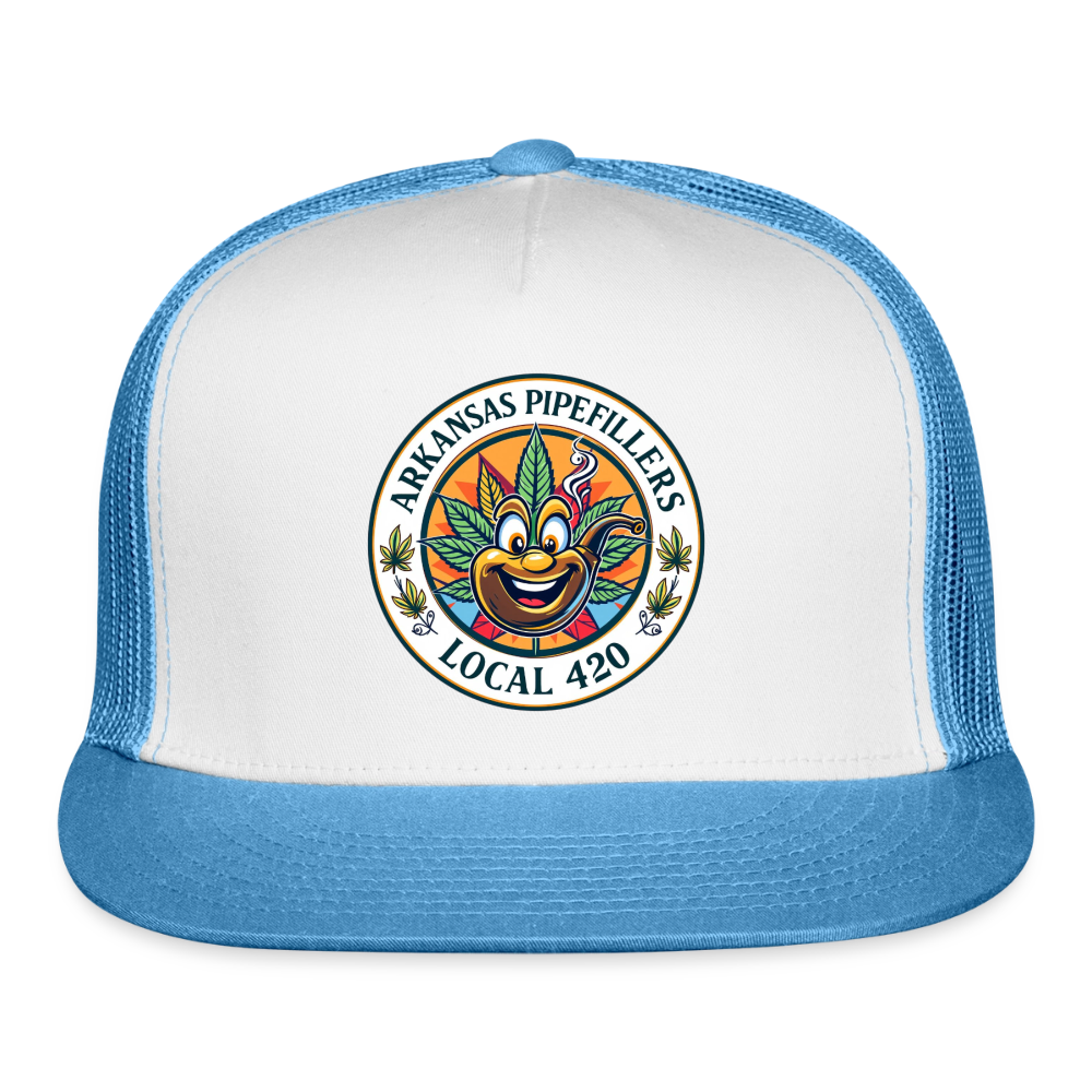 ARKANSAS PIPEFILLERS LOCAL 420 Trucker Hat - white/blue