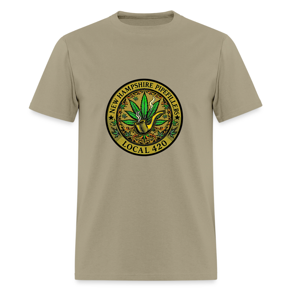 NEW HAMSHIRE PIPEFILLERS LOCAL 420 Men's T-Shirt - khaki