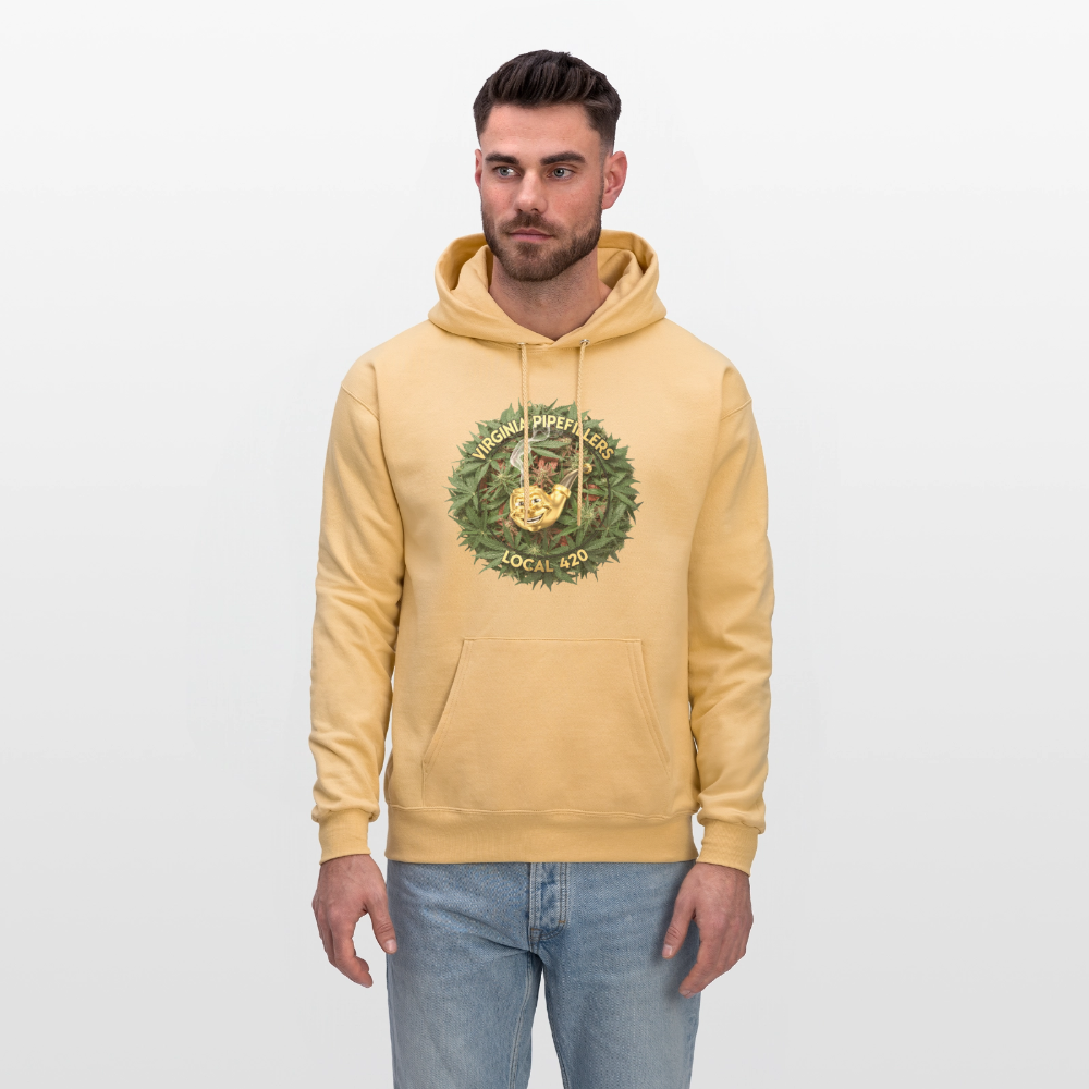 VIRGINIA PIPEFILLERS LOCAL 420 F/B DESIGN Men's  Hoodie - light gold 