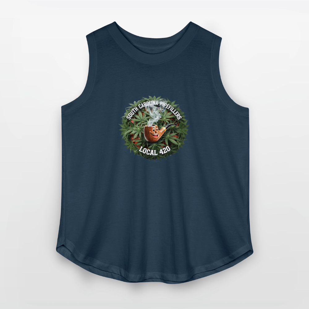 SOUTH CAROLINA PIPEFILLERS LOCAL 420 Women's Curvy Relaxed Tank Top - denim