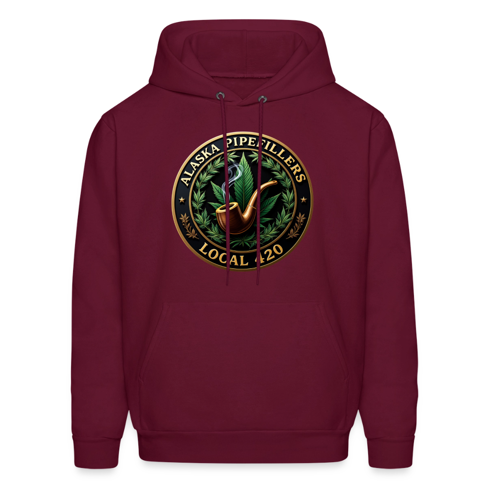 ALASKA PIPEFILLERS LOCAL 420 Men's Hoodie - burgundy