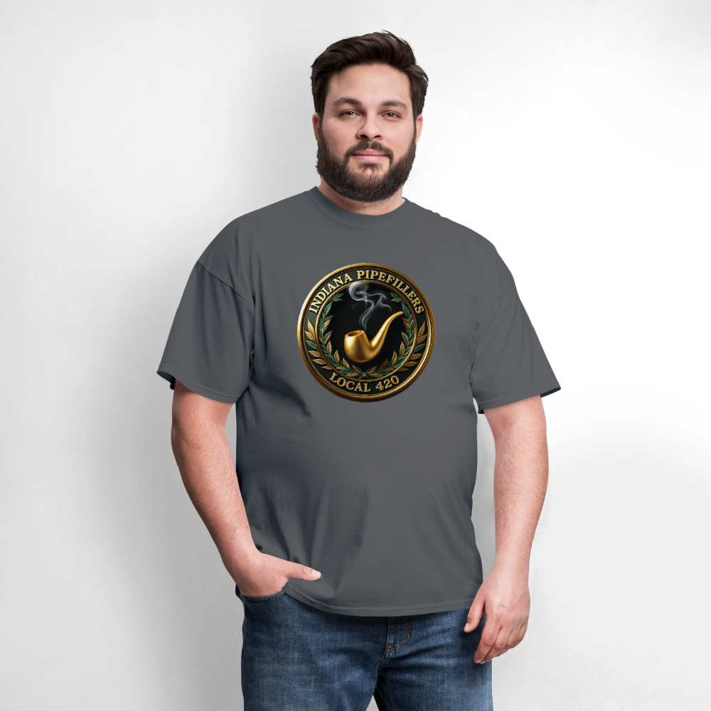 INDIANA PIPEFILLERS LOCAL 420 Men's T-Shirt - charcoal