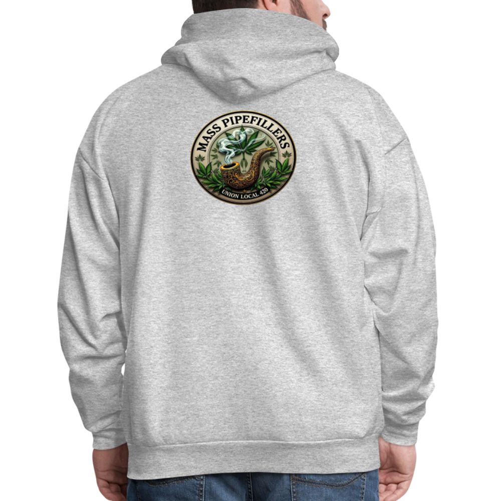 MASS PIPEFILLERS LOCAL 420 2 EMBLEM Men's Hoodie - heather gray