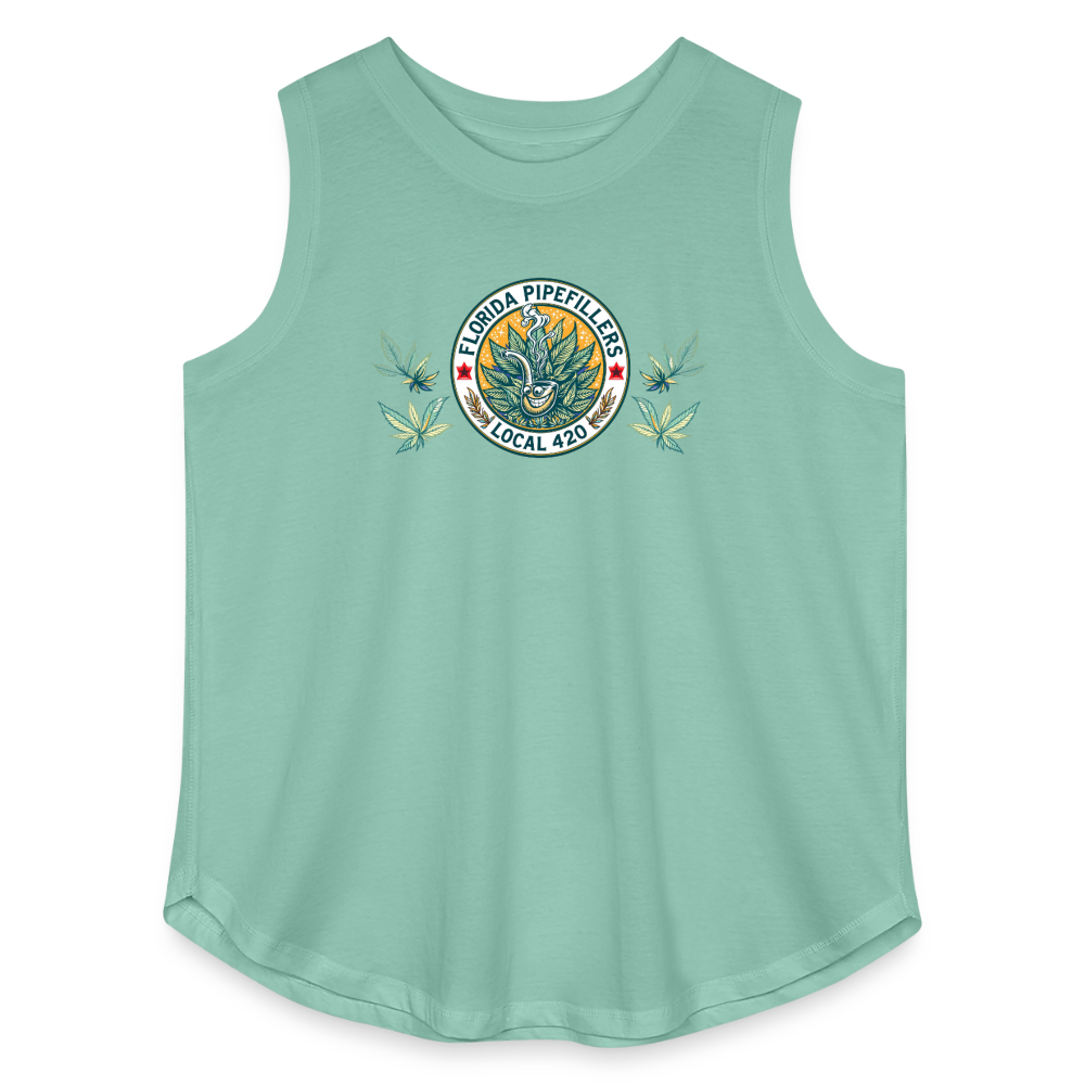 FLORIDA PIPEFILLERS LOCAL 420 F/B DESIGN Women's Curvy Relaxed Tank Top - saltwater