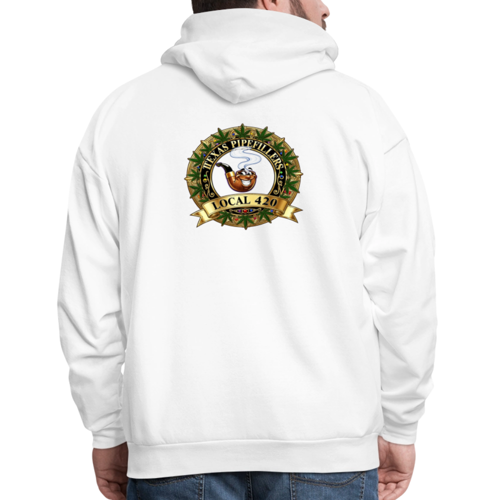 TEXAS PIPEFILLERS LOCAL 420 F/B DESIGN Men's Hoodie - white