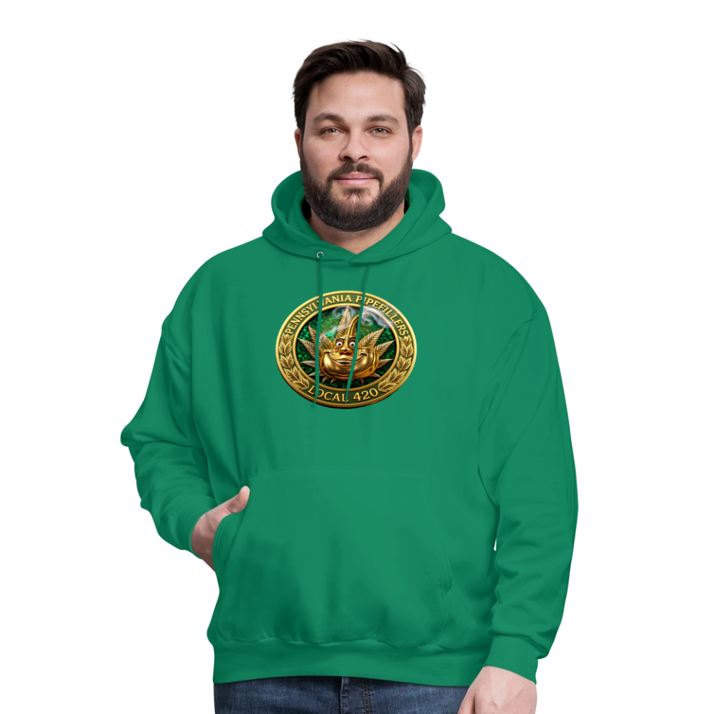 PENNSYLVANIA PIPEFILLERS LOCAL 420 F/B DESIGNS Men's Hoodie - kelly green