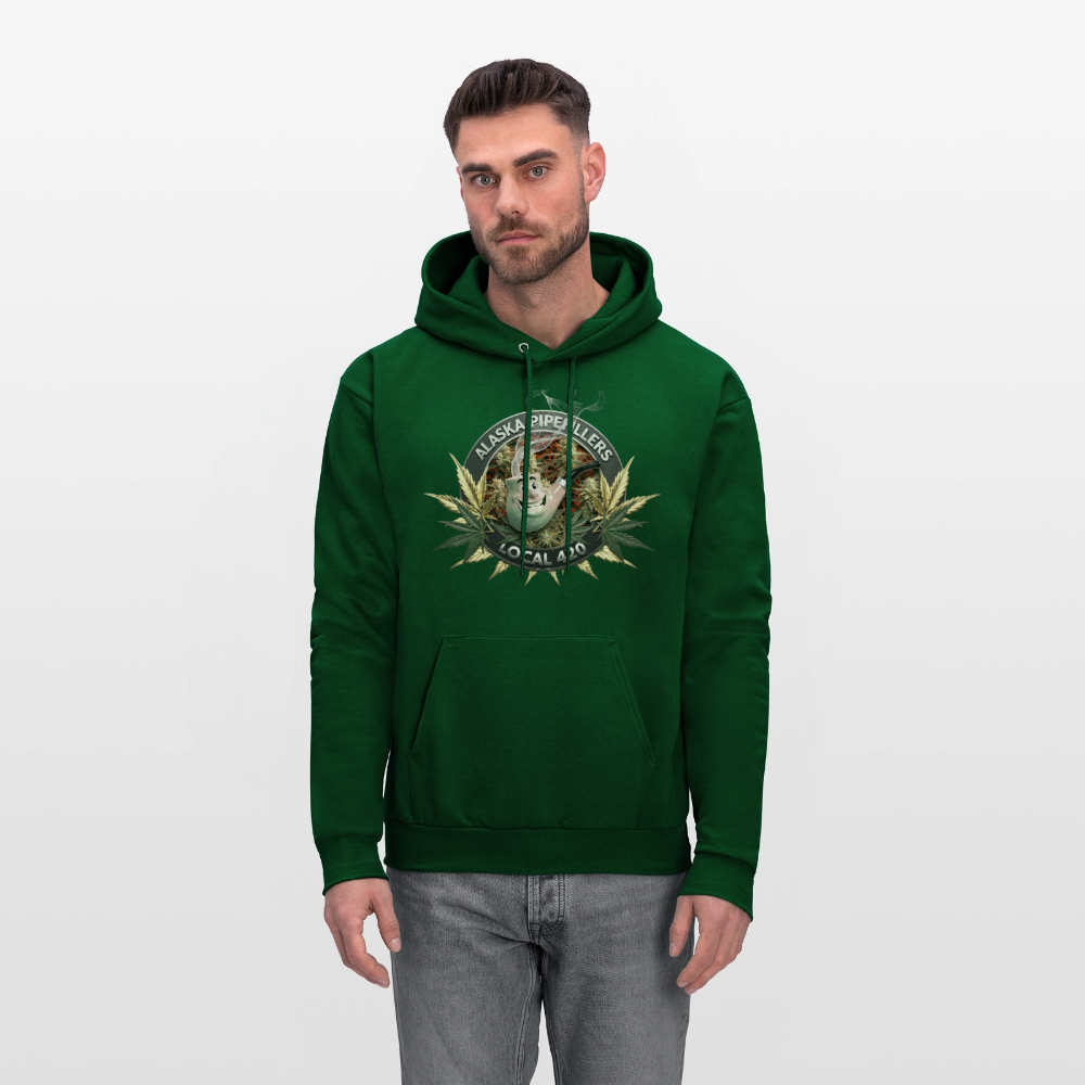 ALASKA  PIPEFILLERS LOCAL 420 F/B DESIGN Men's Hoodie - forest green