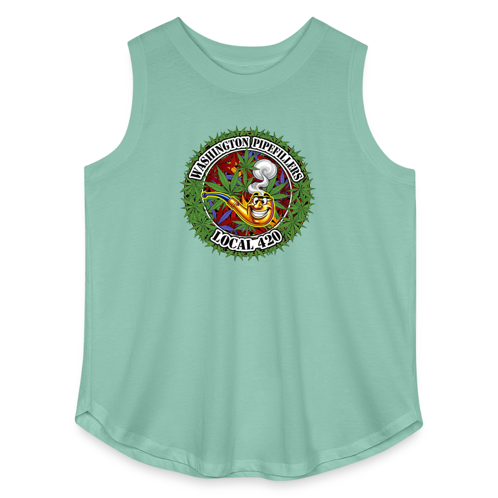 WASHINGTON PIPEFILLERS LOCAL 420 Women's Curvy Relaxed Tank Top - saltwater