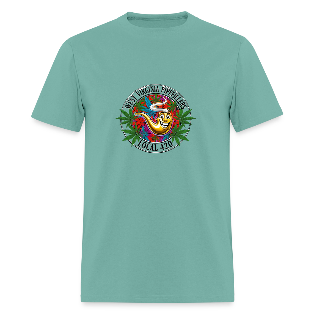 WEST VIRGINIA PIPEFILLERS LOCAL 420 F/B DESIGN Men's T-Shirt - aquatic