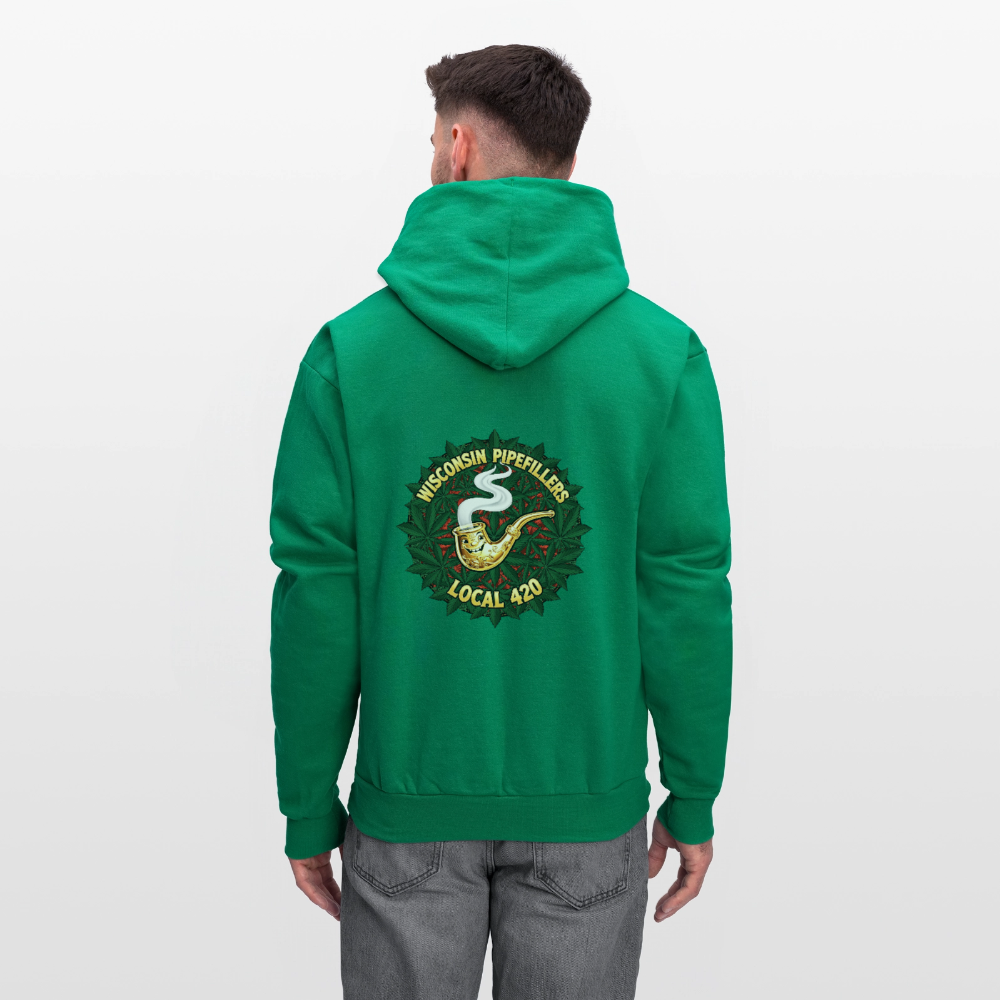 WISCONSIN PIPEFILLERS LOCAL 420 Men's Hoodie - kelly green