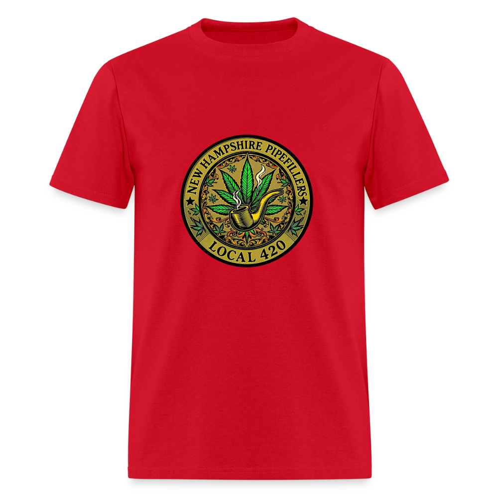 NEW HAMSHIRE PIPEFILLERS LOCAL 420 Men's T-Shirt - red