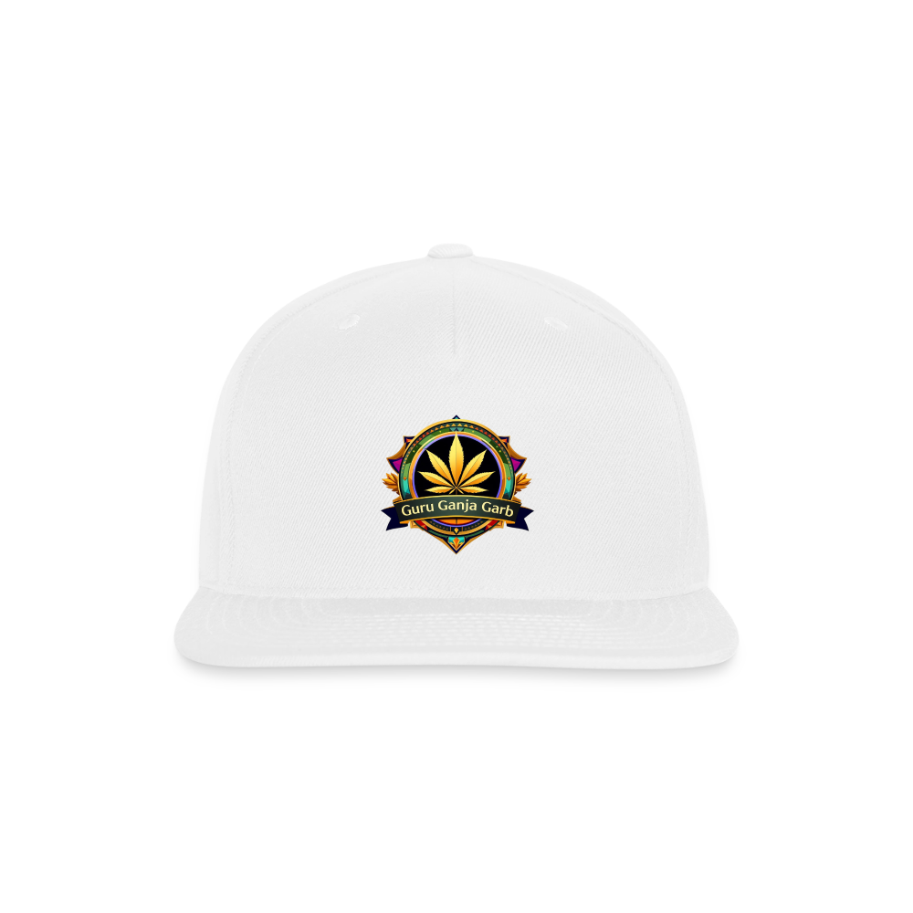 GURU GANJA GARB Snapback Baseball Cap - white