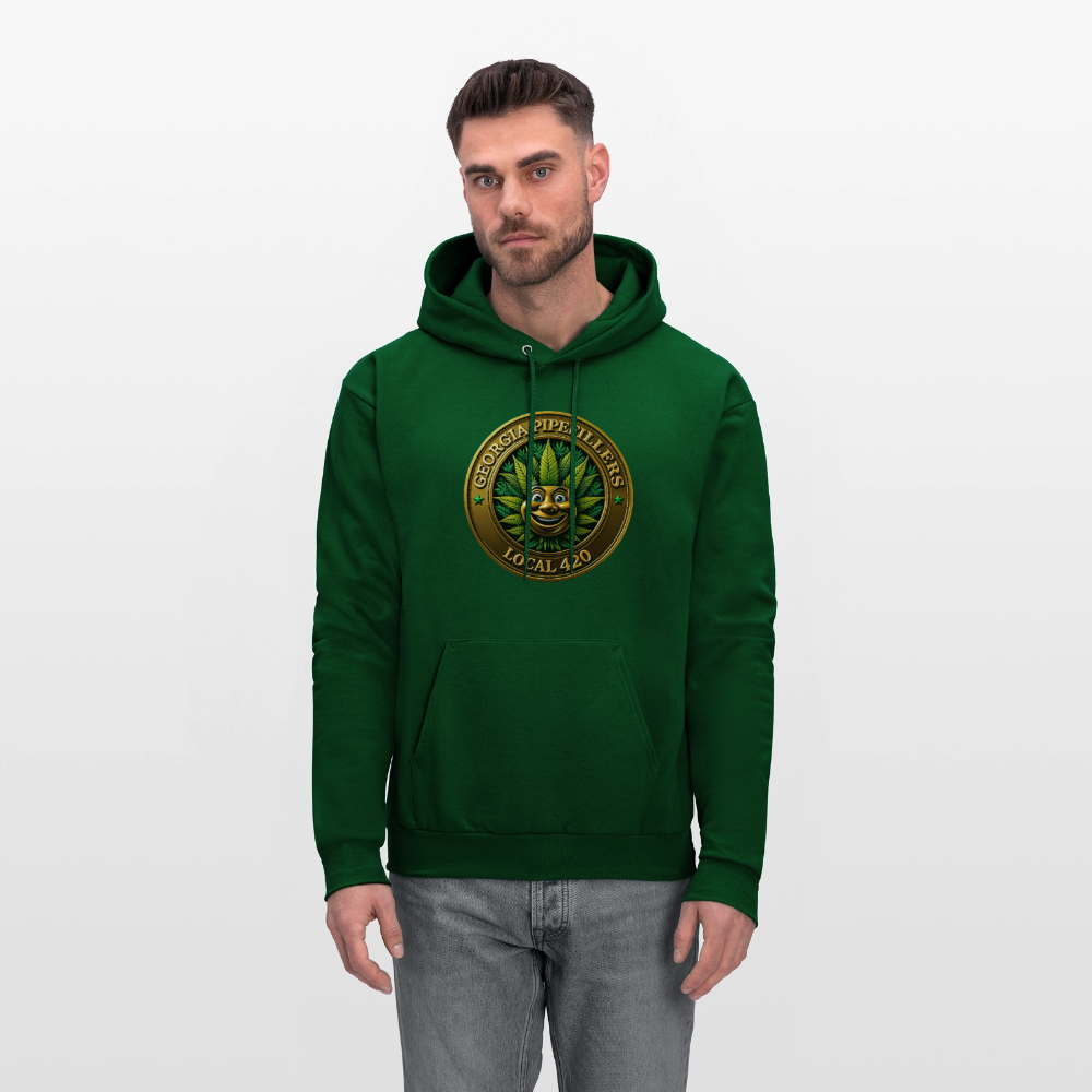 GEORGIA PIPEFILLERS LOCAL 420 F/B DESIGN Men's Hoodie - forest green