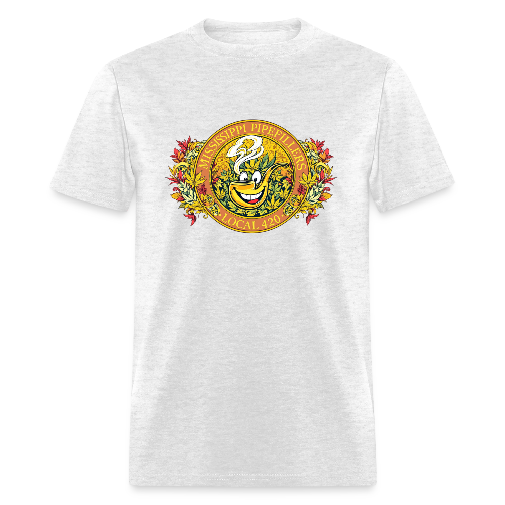 MISSISSIPPI PIPEFILLERS LOCAL 420 F/B DESIGNS Men's T-Shirt - light heather gray