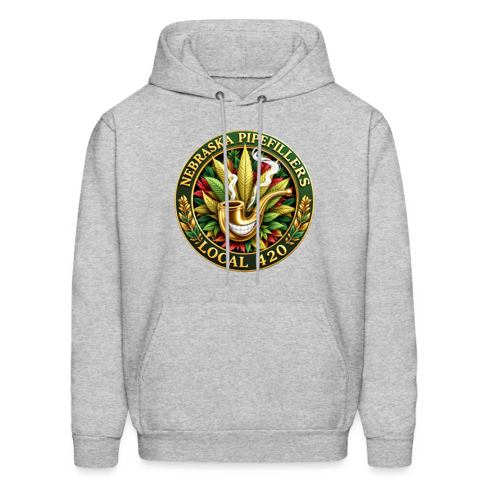 NEBRASKA PIPEFILLERS LOCAL 420 F/B DESIGNS Men's Hoodie - heather gray