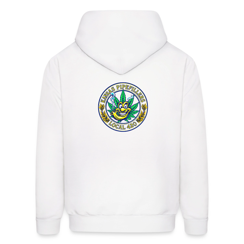 KANSAS PIPEFILLERS LOCAL 420 F/B DESIGNS Men's Hoodie - white