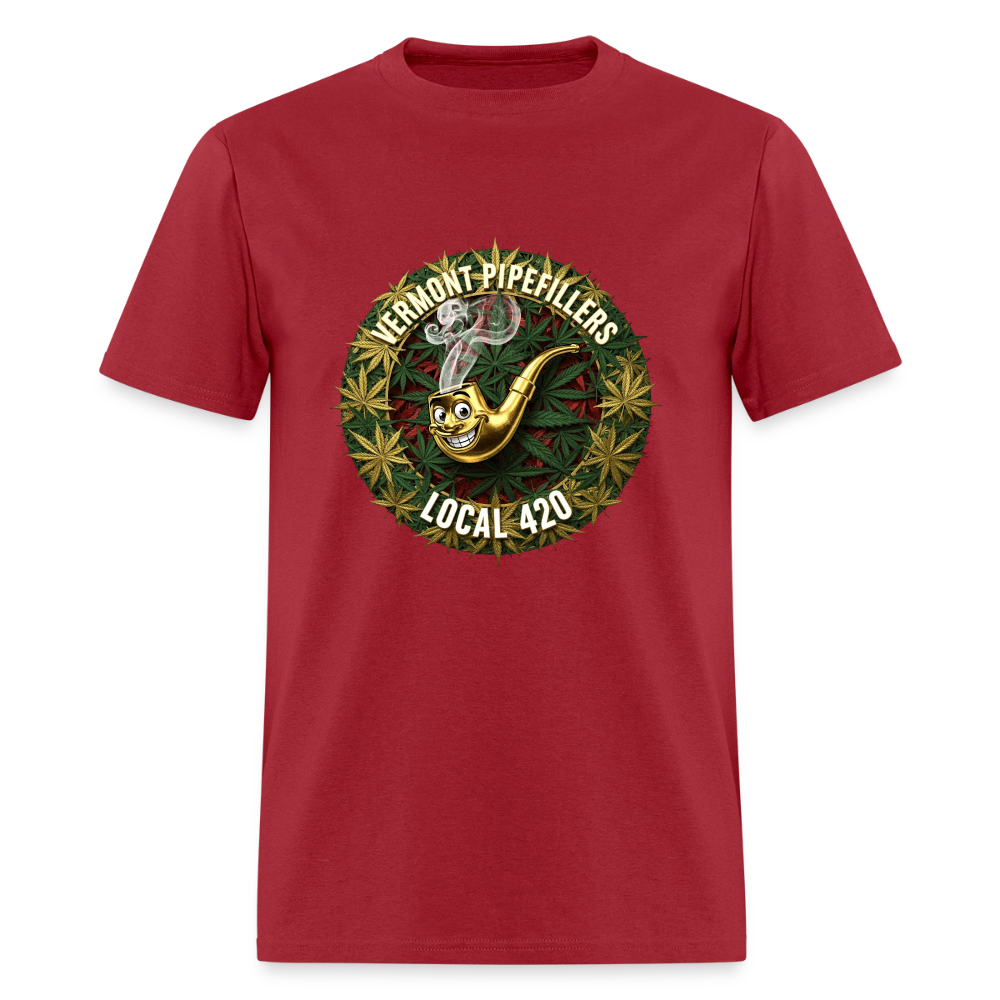 VERMONT PIPEFILLERS LOCAL 420  F/B DESIGN Men's T-Shirt - true red