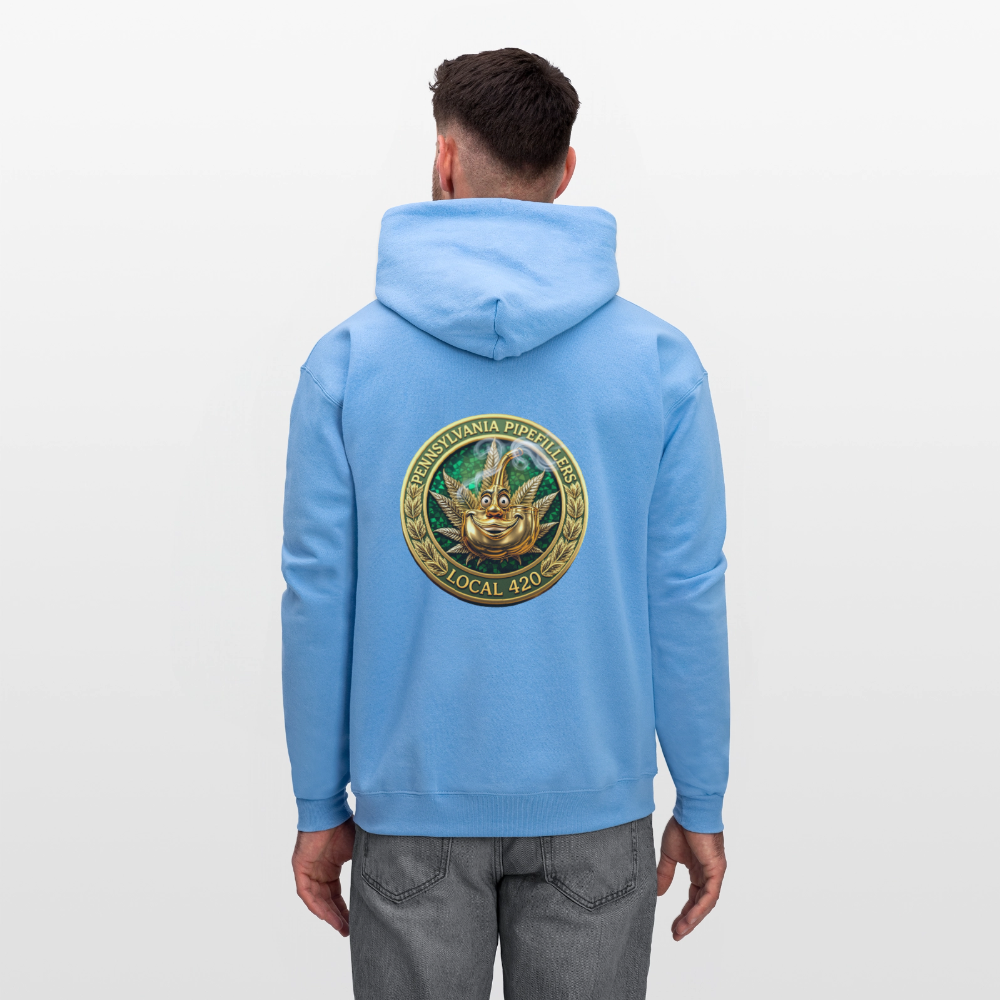 PENNSYLVANIA PIPEFILLERS LOCAL 420 F/B DESIGNS Men's Hoodie - carolina blue