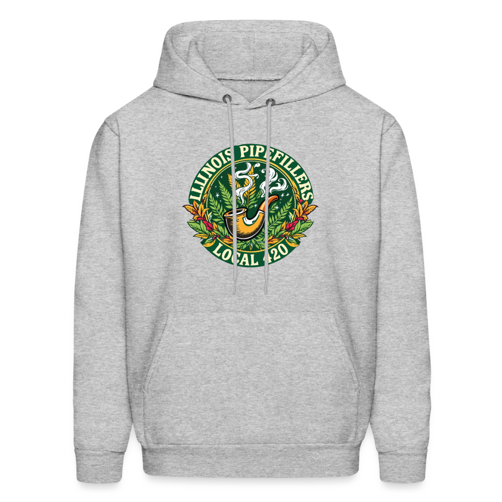 ILLINOIS PIPEFILLERS LOCAL 420 F/B DESIGN Men's Hoodie - heather gray